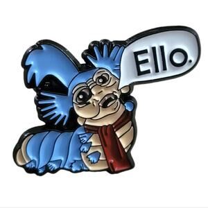 The Labyrinth Ello worm lapel pin